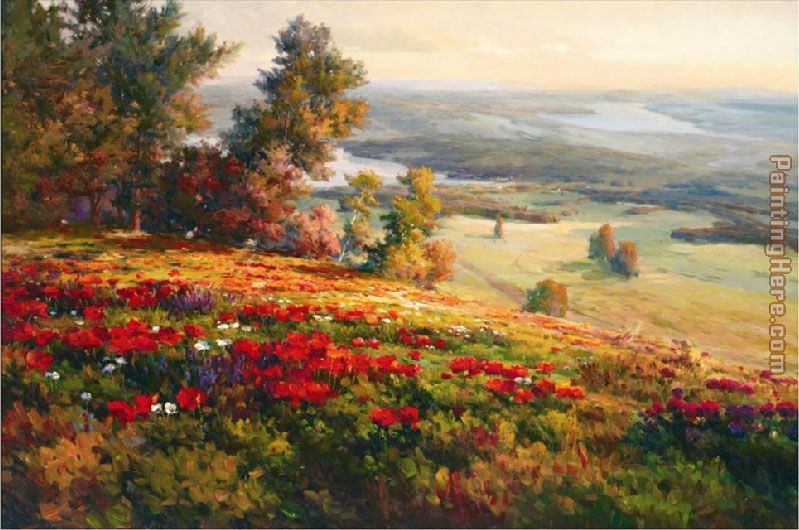 Valley View I painting - Roberto Lombardi Valley View I art painting